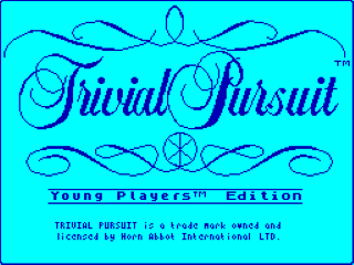 Trivial Pursuit Young Players Edition title screen for ZX Spectrum
